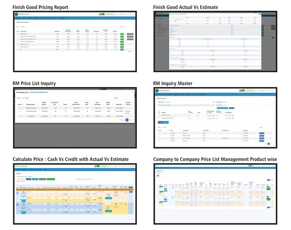 TheCostTracker Screens